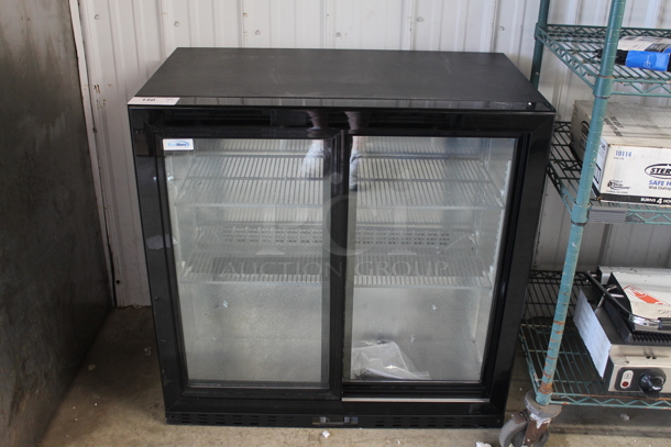 BRAND NEW SCRATCH AND DENT! KoolMore BC-2DSL-BK Metal Commercial 2 Door Cooler Merchandiser. 115 Volts, 1 Phase. Tested and Working! - Image 1 of 5