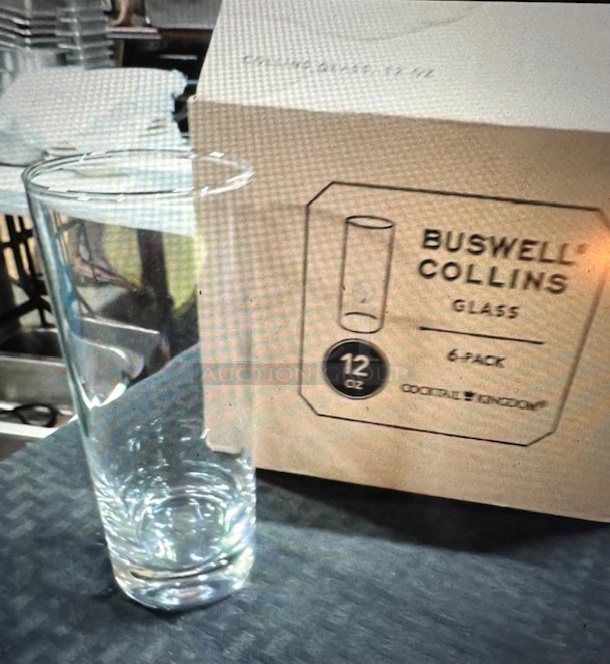 NEW Bushwell Collins 12oz Bar Glass. 6XBID