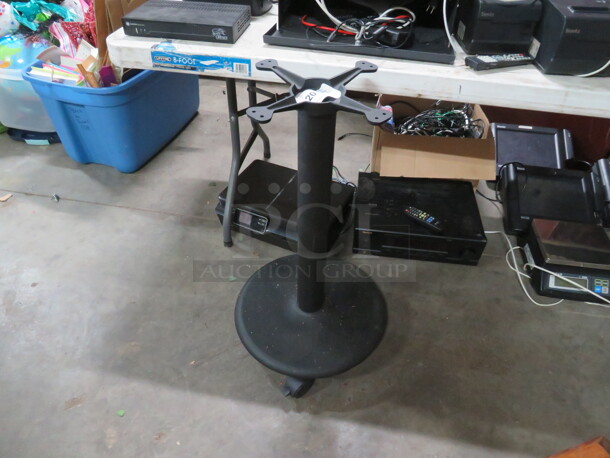 One Pedestal Base On Casters. - Image 1 of 1