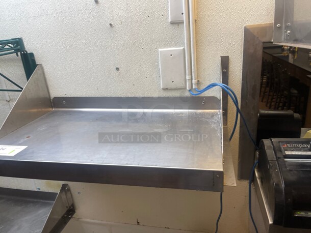 Clean! GSW WS-W1424 Solid Wall Shelf, Stainless Steel, 12 inch x 24 inch NSF  - Image 3 of 4