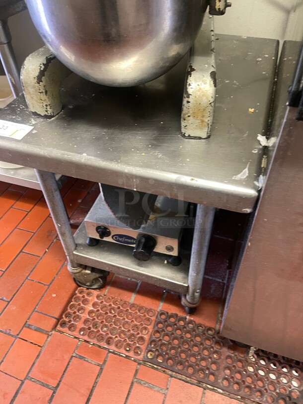 Commercial Heavy Duty Stainless Steel Mixer stand on Wheels NSF - Image 3 of 5