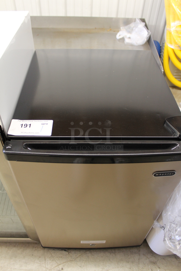 BRAND NEW SCRATCH AND DENT! Whynter CUF-210SSg 2.1 cu.ft Energy Star Upright Freezer with Lock in Rose Gold. 115 Volts, 1 Phase. Tested and Working! - Image 1 of 4