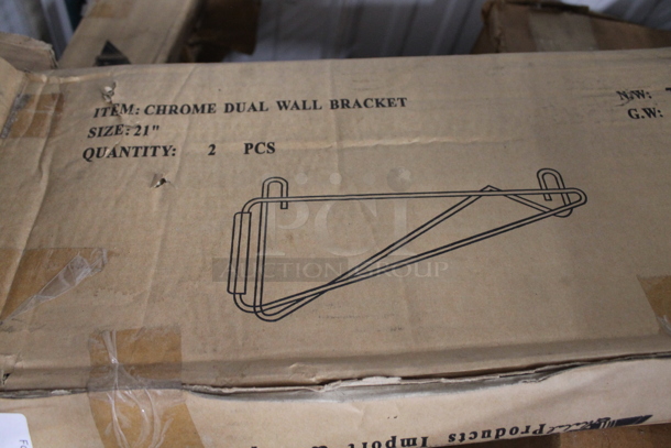 4 Boxes of 2 Chrome Finish Brackets. 4 Times Your Bid! - Image 3 of 3
