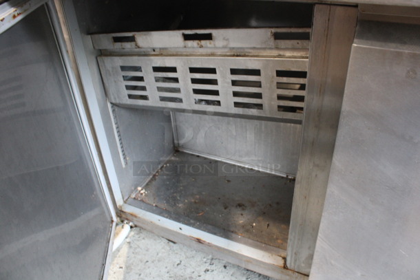 Avantco Model SCLM3 Stainless Steel Commercial Sandwich Salad Prep Table Bain Marie Mega Top on Commercial Casters. 115 Volts, 1 Phase. 70.5x34x46. Tested and Powers On But Temps at 51 Degrees - Image 9 of 10