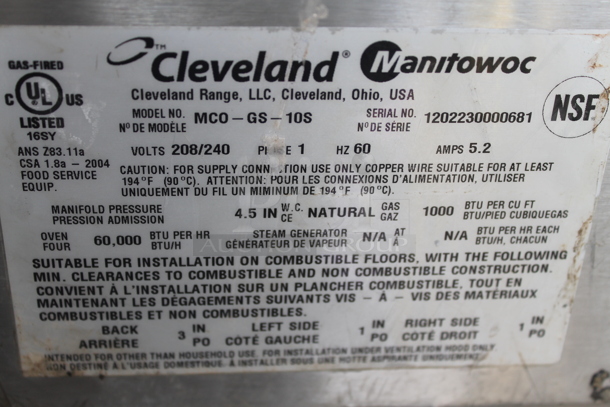2 2012 Garland MCO-GS-10S Master 200 Stainless Steel Commercial Natural Gas Powered Full Size Convection Oven w/ View Through Doors, Metal Oven Racks and Thermostatic Controls. 60,000 BTU. 2 Times Your Bid! - Image 10 of 11