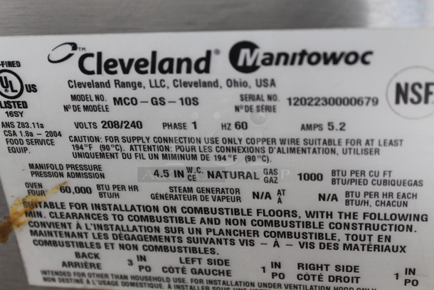 2 2012 Garland MCO-GS-10S Master 200 Stainless Steel Commercial Natural Gas Powered Full Size Convection Oven w/ View Through Doors, Metal Oven Racks and Thermostatic Controls. 60,000 BTU. 2 Times Your Bid! - Image 11 of 11