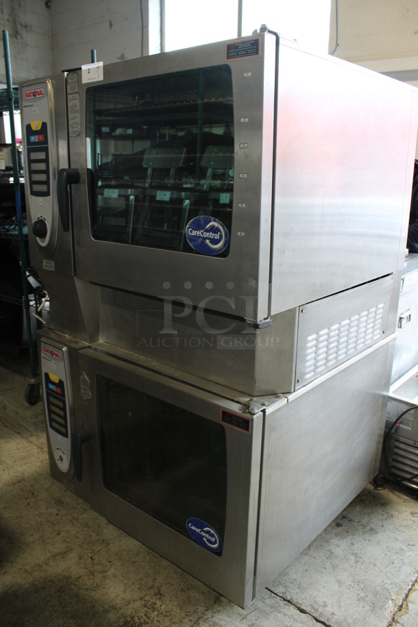 2 Rational Model SCC 62G Stainless Steel Commercial Natural Gas Powered Combi Convection Oven w/ View Through Door and Metal Racks. 75,000 BTU. 42x40x67. 2 Times Your Bid! - Image 2 of 10