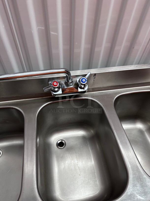 Clean! Krowne Metal 18-53C Stainless 3 Compartment Bar Sink w/ Two 12 inch  Drainboards 18 inch D
Krowne Metal Royal Underbar 1800 Series Bar Sink NSF  - Image 9 of 9