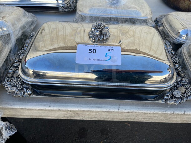 Nice! Commercial Stainless Steel Presentation Plates NSF With Glass Plate - Image 1 of 8