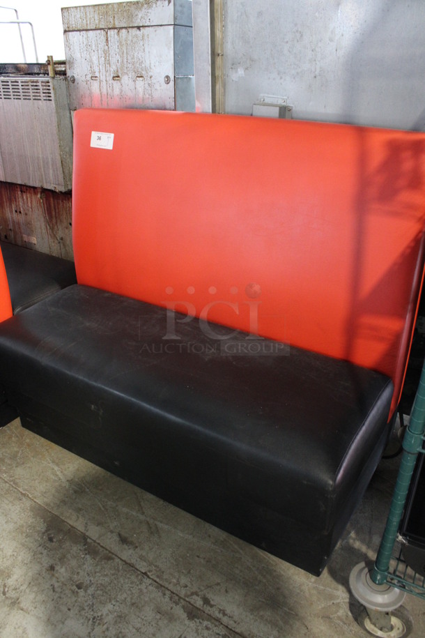 Red and Black Single Sided Booth. 48x25x42 - Image 2 of 4