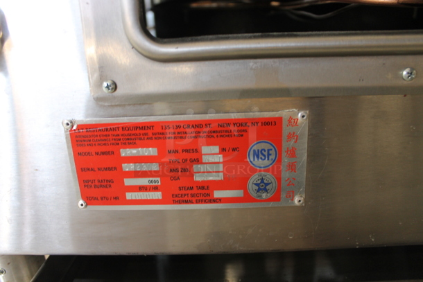 BRAND NEW! L&T Restaurant Equipment CP-101 Stainless Steel Commercial Natural Gas Powered Single Burner Wok Range. 100,000 BTU.  - Image 8 of 8