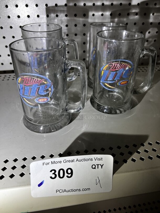 Miller Light Beer Mugs (4) - Image 2 of 2
