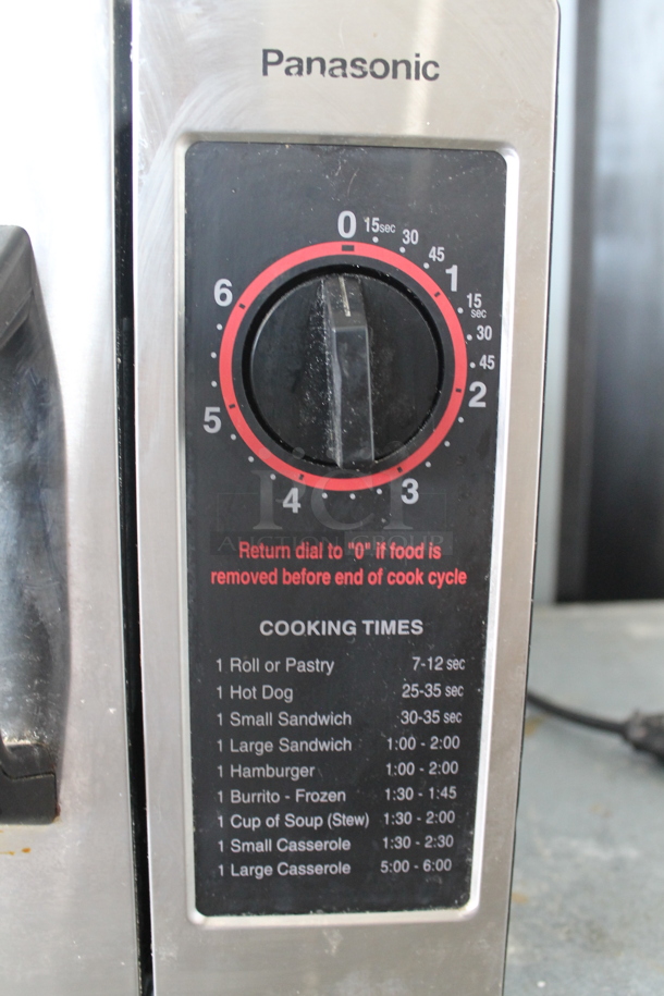 2013 Panasonic NE-1022F Stainless Steel Commercial Countertop Microwave Oven. 120 Volts, 1 Phase. - Image 4 of 5