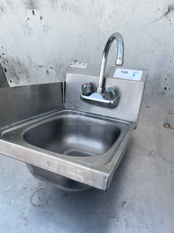 Clean! Commercial Stainless Steel Hand Sink NSF With Side Board and Commercial Faucet 