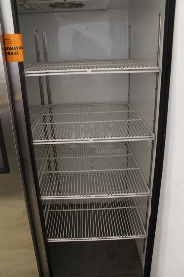 2014 True TG2R-2S ENERGY STAR Stainless Steel Commercial 2 Door Reach In Cooler w/ Poly Coated Racks on Commercial Casters. 115 Volts, 1 Phase. Tested and Working! - Image 6 of 6