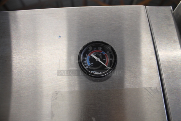 2013 True TG2R-2S ENERGY STAR Stainless Steel Commercial 2 Door Reach In Cooler w/ Poly Coated Racks on Commercial Casters. 115 Volts, 1 Phase. Tested and Working! - Image 6 of 6