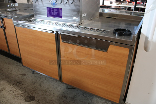Duke Model SUBBD-60-LM Stainless Steel Commercial Soda Station w/ 2 Wood Pattern Doors and Drip Tray. 60x38x37.5 - Image 2 of 6
