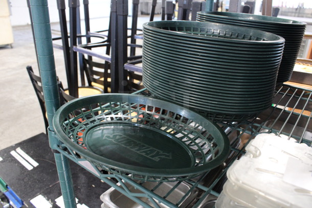 26 Green Poly Oval Food Trays. 12x9.5x2. 26 Times Your Bid! - Image 3 of 3