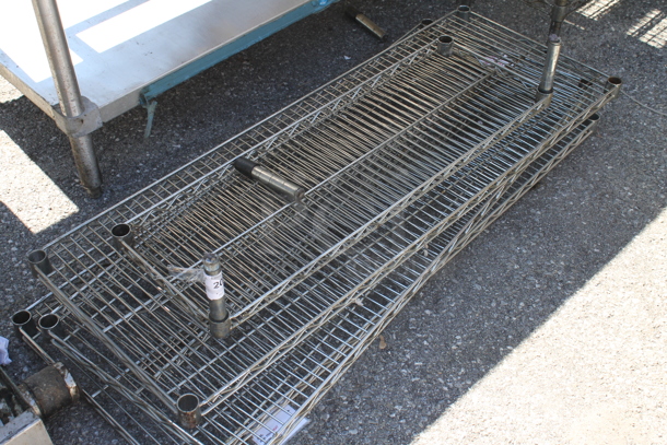 ALL ONE MONEY! Lot of Various Chrome Finish Wire Shelves - Image 2 of 2