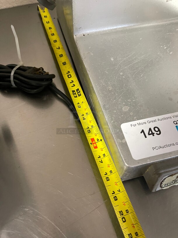 Working! Hobart EDGE Commercial Manual Meat Slicer w/ 14" Blade, Belt Driven, Aluminum, 1/3 hp NSF 115 Volt Tested and Working! - Image 9 of 10
