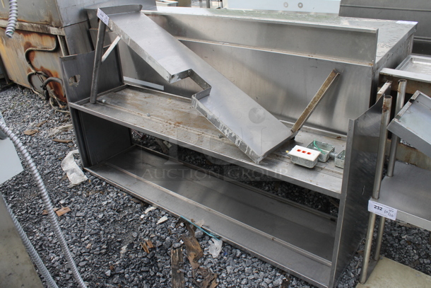 ALL ONE MONEY! Stainless Steel 2 Tier Over Shelf and Metal Table Piece - Image 1 of 5