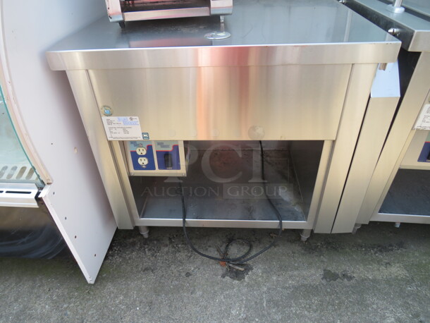 One Stainless Steel Mod U Serve Refrigerated Cold Table, With Under Shelf. 120 Volt. Model# MCT-FT2. 38X29X34 - Image 1 of 1