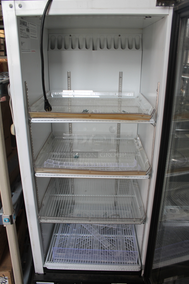 Habco SE12 Metal Commercial Single Door Reach In Cooler Merchandiser w/ Poly Coated Racks. 115 Volts, 1 Phase. Tested and Working! - Image 4 of 6