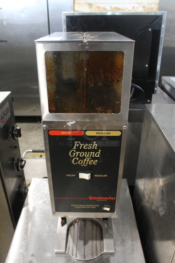 Grindmaster 250 Stainless Steel Commercial Countertop Coffee Bean Grinder. 120 Volts, 1 Phase. Tested and Working! - Image 1 of 6