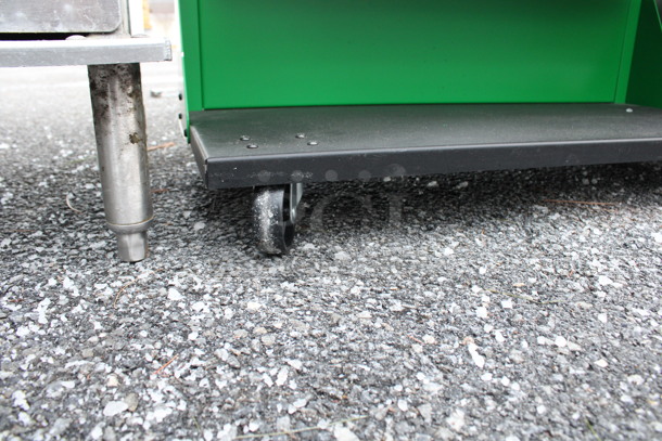 Green and Gray Metal 4 Tier Shelving Unit on Commercial Casters. 30x14x78 - Image 4 of 4