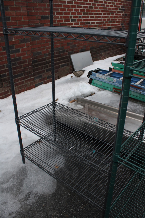 Green Finish 5 Tier Metro Style Shelving Unit. BUYER MUST DISMANTLE. PCI CANNOT DISMANTLE FOR SHIPPING. PLEASE CONSIDER FREIGHT CHARGES. 36x18x75 - Image 3 of 3