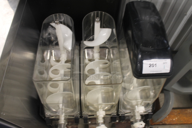 Elemco FC3 Stainless Steel Commercial Countertop 3 Hopper Slushie Machine. Missing 2 Lids. 115 Volts, 1 Phase. Tested and Powers On But Does Not Get Cold - Image 4 of 6