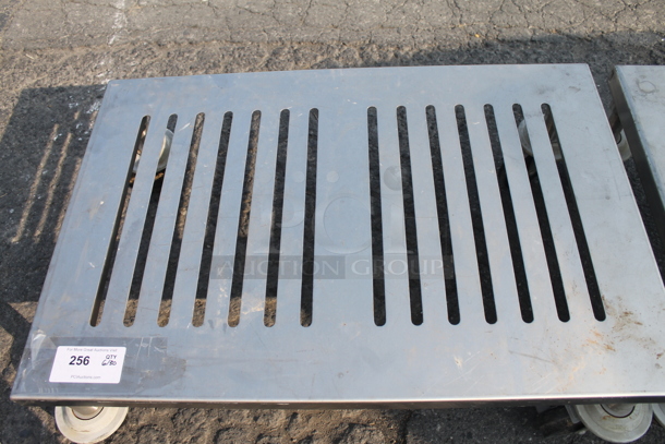 2 Commercial Stainless Steel Dunnage Racks With Stainless Steel Top On Commercial Casters.  - Image 2 of 4