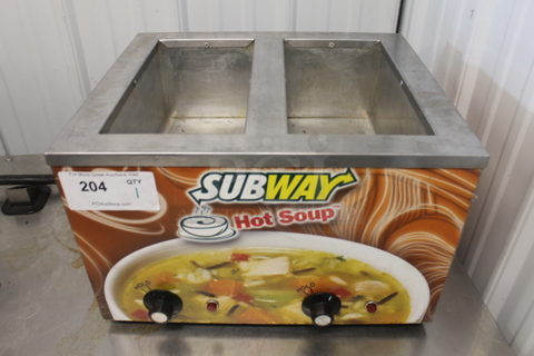 2013 Duke CSW-2-T-AM Stainless Steel Commercial Countertop 2 Well Soup Warmer. 120 Volts, 1 Phase. Tested and Working!