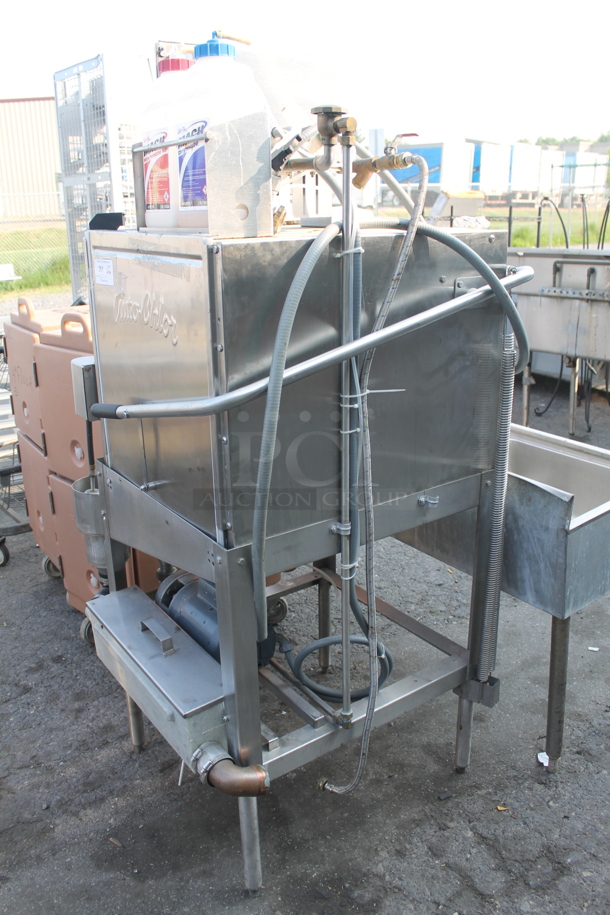 Auto-Chlor A5 Commercial Stainless Steel Dishwasher With Washmate And Drymate Detergents On Galvanized Legs. 115V.  - Image 4 of 12