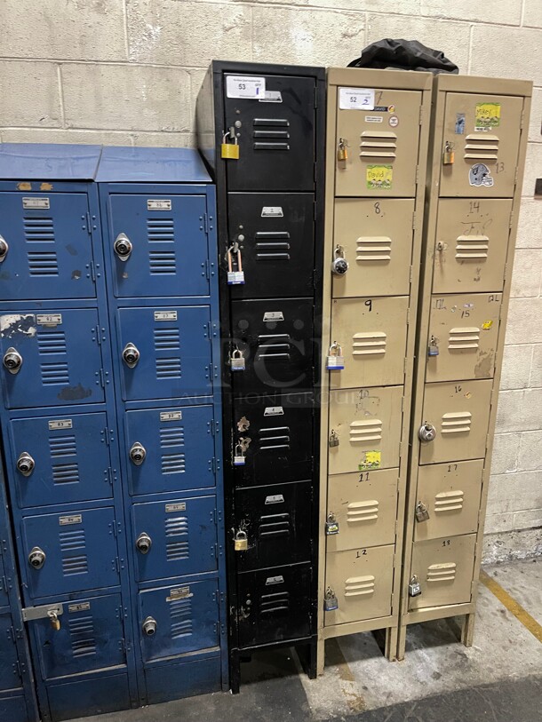 Commercial Employee Lockers Black Color NSF Great For Any Restaurant Kitchen - Image 1 of 6