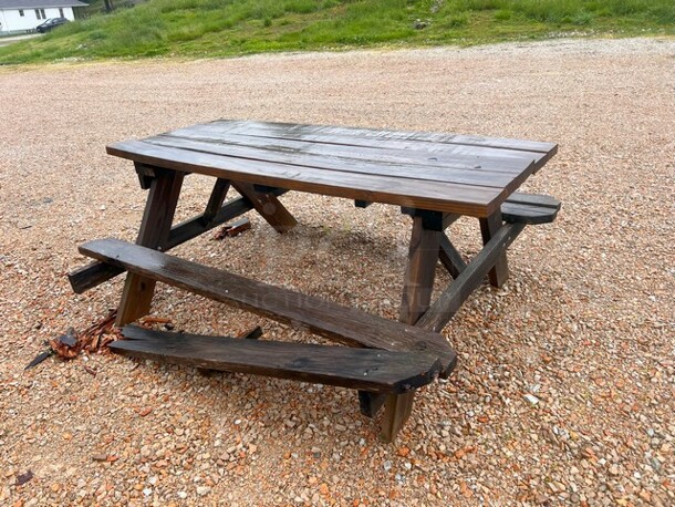 Wooden Picinic Table. Needs Repair - Image 1 of 1