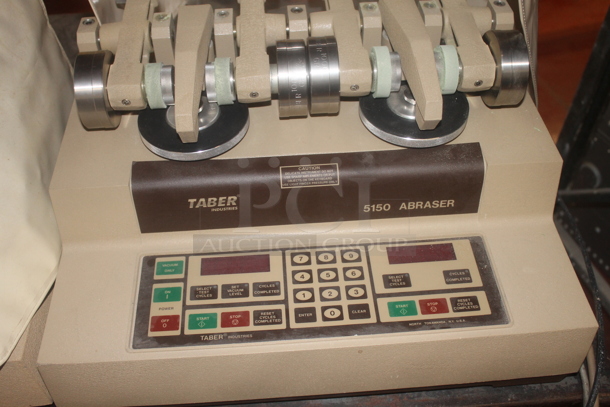 Metal 2 Tier Cart w/ Contents Including Taber 5130 Abraser and Taber 5150 Abraser on Commercial Casters. - Image 7 of 8