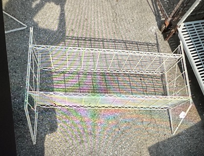 One Wall Mount Wire Shelving With 2 Shelves. 48X12X31