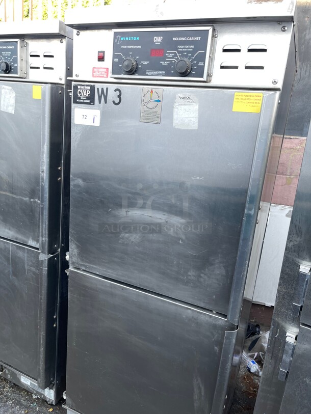 WOW! Winston CVap 22cf Electric Commercial Holding Cabinet Full Size w/ Fan NSF 220 Volt 1 Phase Tested and Working! - Image 6 of 8