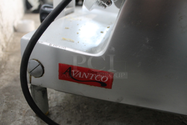 Avantco AMS0013 Stainless Steel Commercial Countertop Meat Slicer w/ Blade Sharpener. 120 Volts, 1 Phase. Tested and Working! - Image 7 of 8