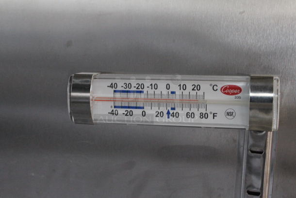 2014 Atosa MBF8004 Stainless Steel Commercial Single Door Reach In Cooler w/ Poly Coated Racks on Commercial Casters. 115 Volts, 1 Phase. Tested and Working! - Image 10 of 10