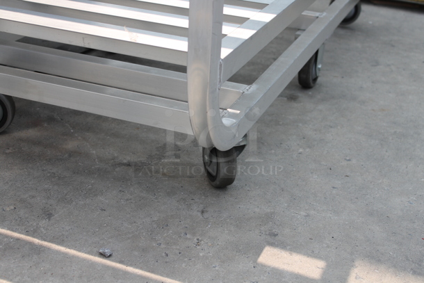 Newage Metal Commercial 2 Tier Cart w/ 2 Push Handle on Commercial Casters. - Image 3 of 3