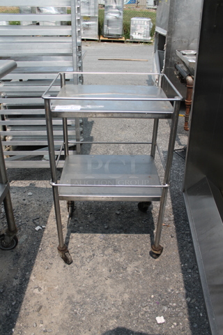 Stainless Steel 2 Tier Rack on Commercial Casters.