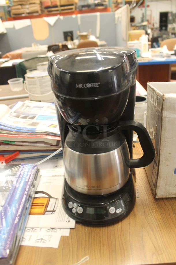 ALL ONE MONEY! Lot of Various Items Including 3 Tables w/ Contents; Liquid Rubber, Mr Coffee Coffee Machine and Chair. BUYER MUST REMOVE. - Image 4 of 6