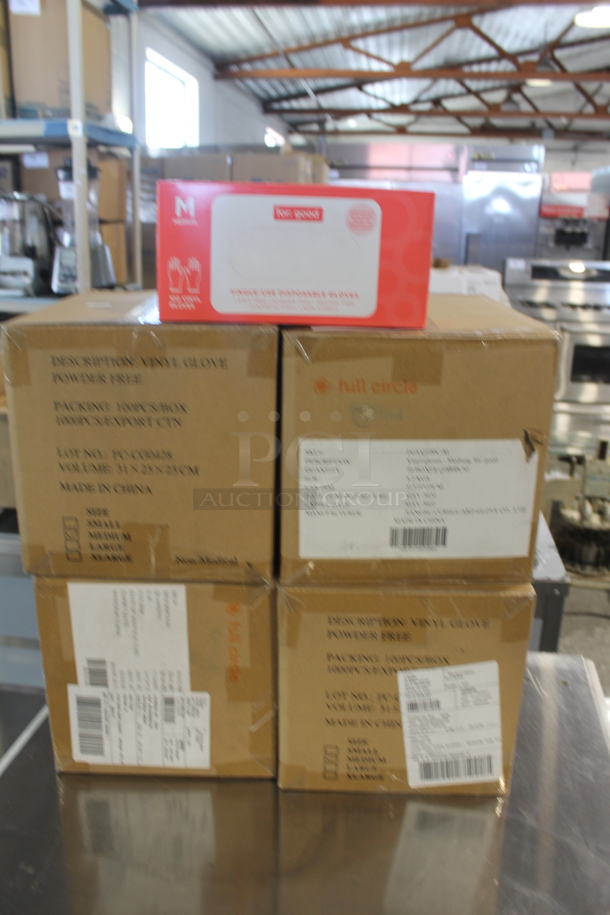 4 BRAND NEW! Cases of 10 Boxes of Medium Single Use Disposable Gloves. 4 Times Your Bid! - Image 2 of 4