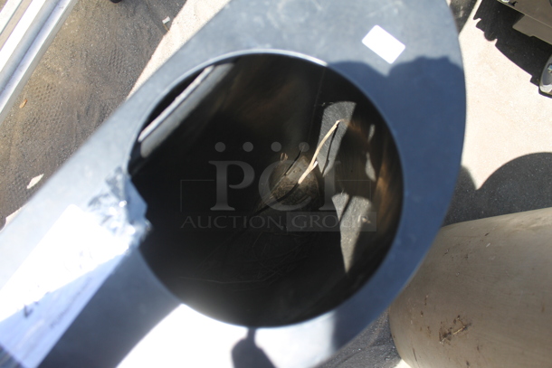 Black Metal Trash Can Shell. - Image 3 of 3