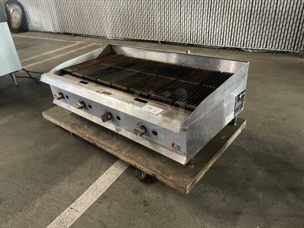 Working! Cooking Performance Group CBL48 48 inch Gas Countertop Lava Briquette Charbroiler NSF Tested and Working!  - Image 2 of 10