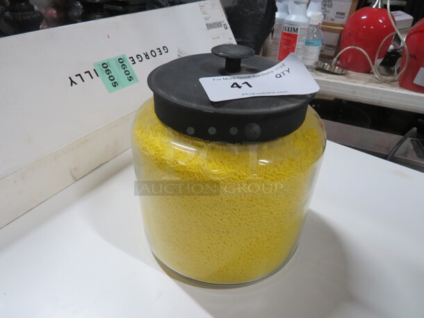 One Glass Cannister With Lid. - Image 1 of 1