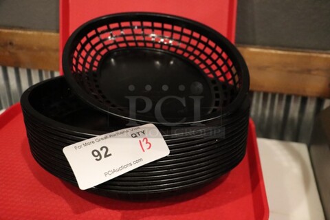 Black Plastic Serving/Fry Baskets 
11.5" 
QTY 13
Your Bid x 13