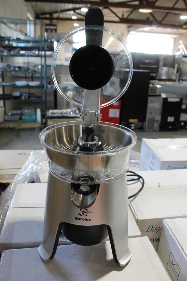 3 BRAND NEW IN BOX! Eurolux ELCJ-1800S Stainless Steel Countertop Citrus Juicer. 3 Times Your Bid! - Image 6 of 7